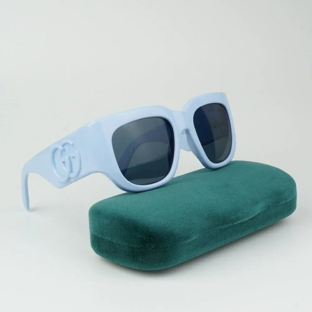 NEW Gucci GG1545S  004 Light Blue Women Square Sunglasses GG 1545S